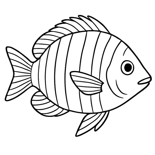 Tranh Tô Màu Cá Tô Màu Cho Bé Năm 2025 - Tải PDF Miễn Phí