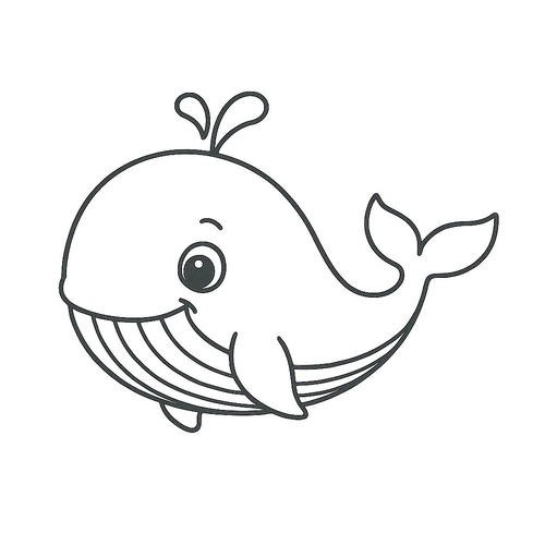 Tô màu cá voi cho bé – Tranh tô màu 2025