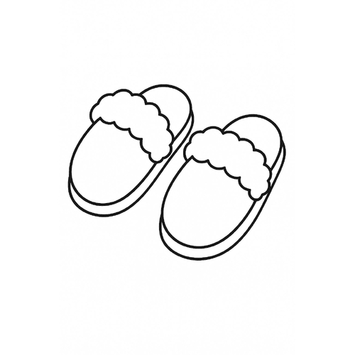 Tranh tô màu đôi dép cho bé đẹp, tải miễn phí 2025