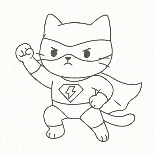 Tranh tô màu Kitty cho bé 2025 – Hình tô màu PDF miễn phí