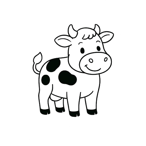 Tranh Tô Màu Con Bò Sữa Cho Bé - Sáng Tạo Năm 2025