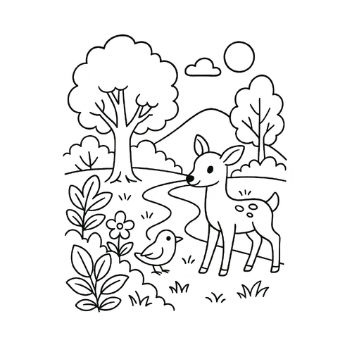 Tranh tô màu trẻ em cho bé 2025 - PDF tải về