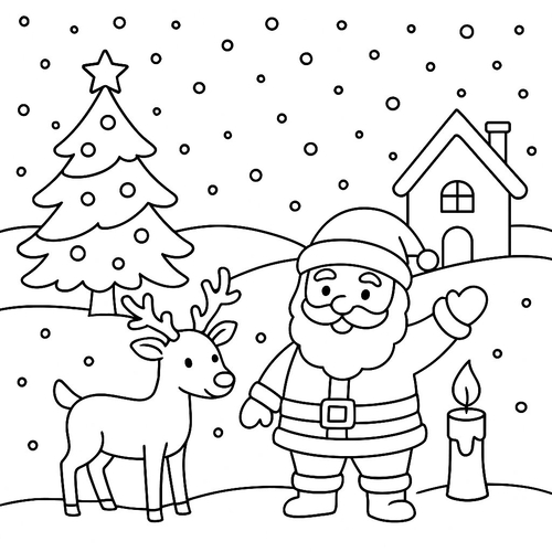 Giáng Sinh Tranh Tô Màu Noel Cho Bé 2025 -  Miễn Phí