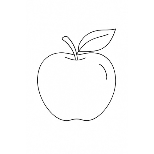 Quả Táo Tô Màu Cho Bé 2025 - Tranh Tô Màu Quả Táo