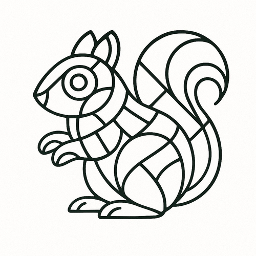 Tô màu con sóc cho bé 2025 – Hình tô màu dễ thương