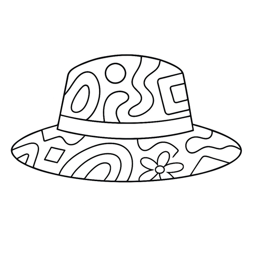 Tô màu cái mũ cho bé 2025 – Hình tô màu dễ thương