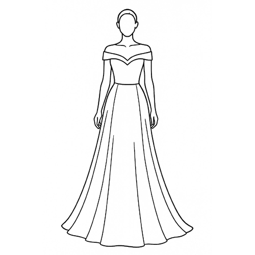 Tranh tô màu váy dạ hội cho bé 2025 - Sáng tạo và vui nhộn