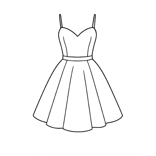 Tranh tô màu váy dạ hội cho bé 2025 - Sáng tạo và vui nhộn