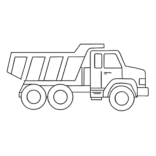 Tranh tô màu xe ben tô màu cho bé đẹp và mới nhất 2025