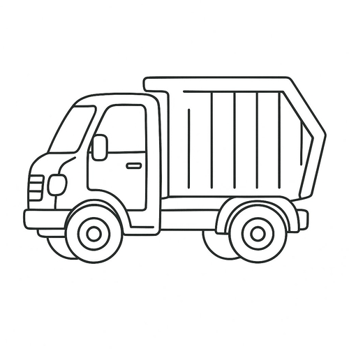 Tranh tô màu xe ben tô màu cho bé đẹp và mới nhất 2025