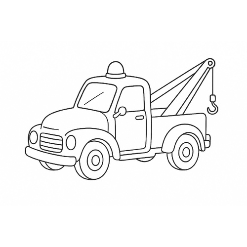 Tranh tô màu xe cứu hộ cho bé 2025 – Tải PDF miễn phí