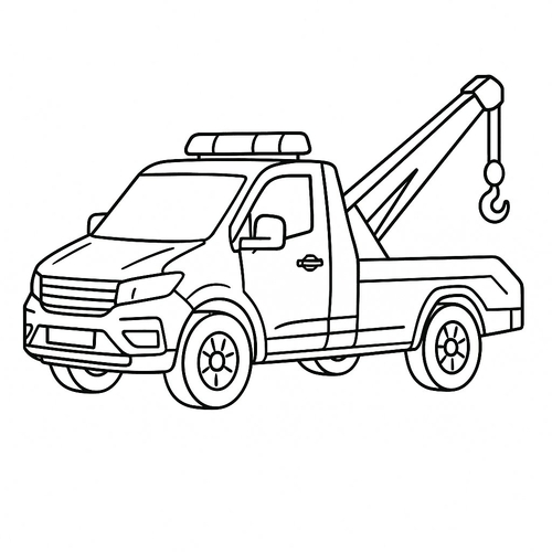 Tranh tô màu xe cứu hộ cho bé 2025 – Tải PDF miễn phí