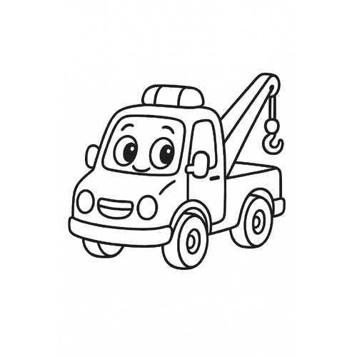 Tranh tô màu xe cứu hộ cho bé 2025 – Tải PDF miễn phí