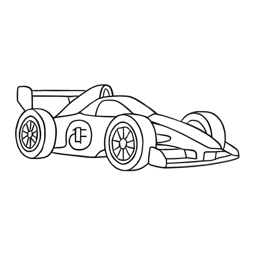 Tranh tô màu xe đua cho bé – Hình tô màu đẹp 2025