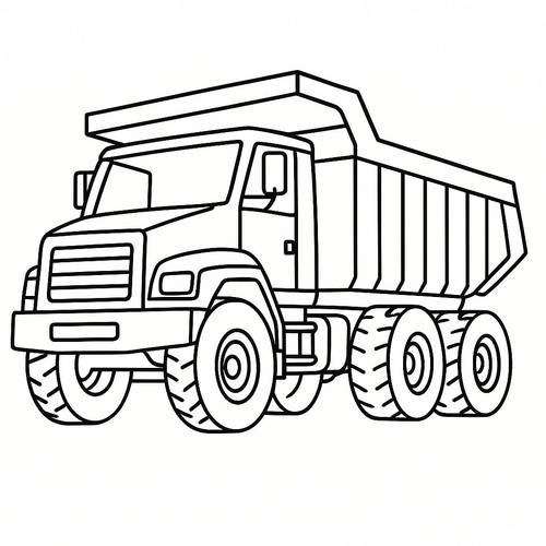 Tô màu xe tải cho bé - Tranh tô màu 2025