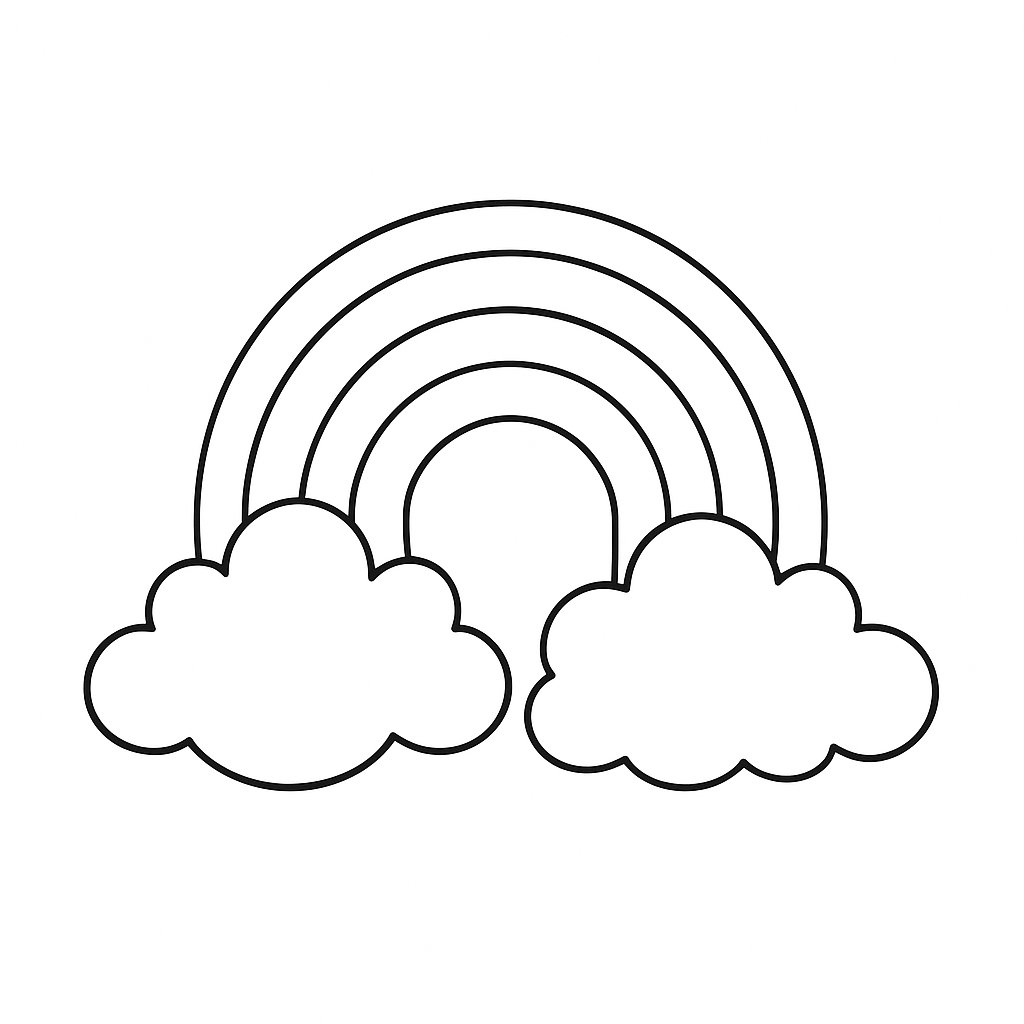 Cầu vồng và mây