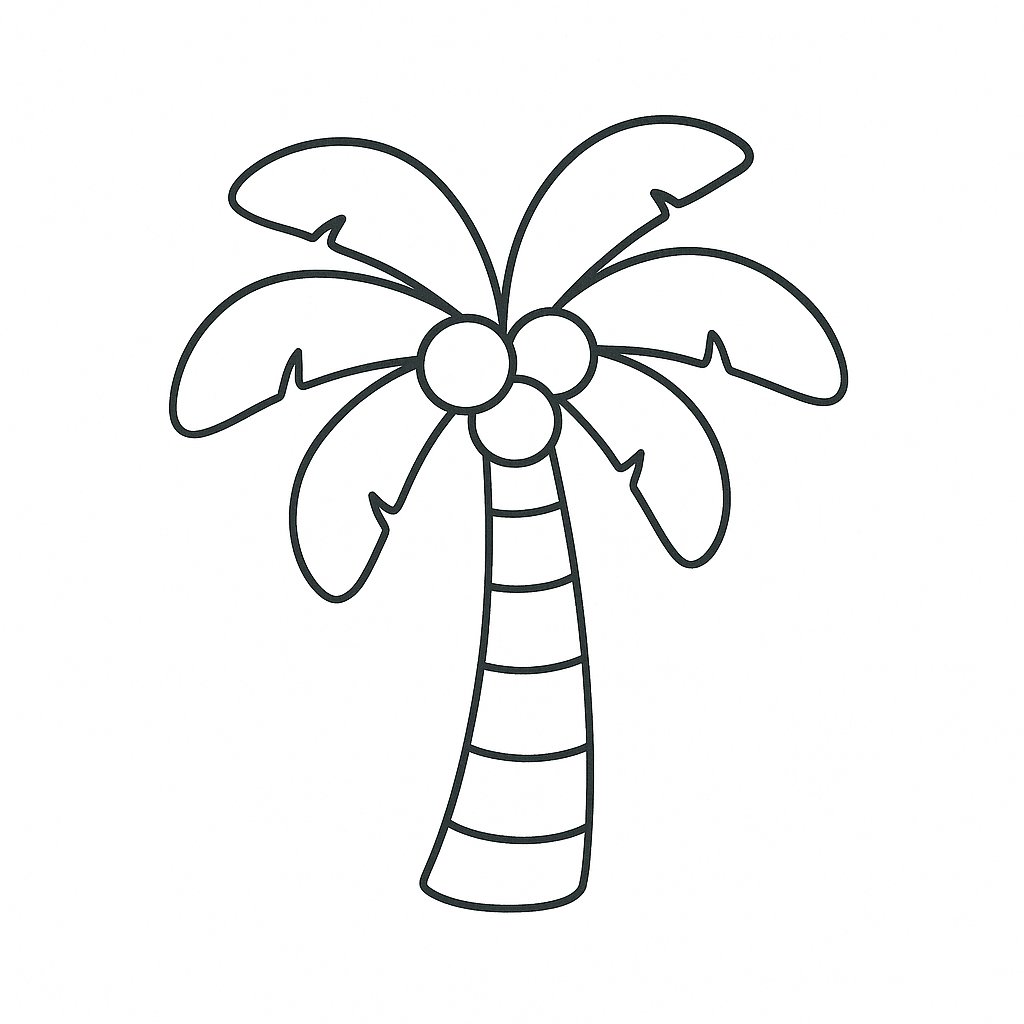 Cây dừa hoạt hình