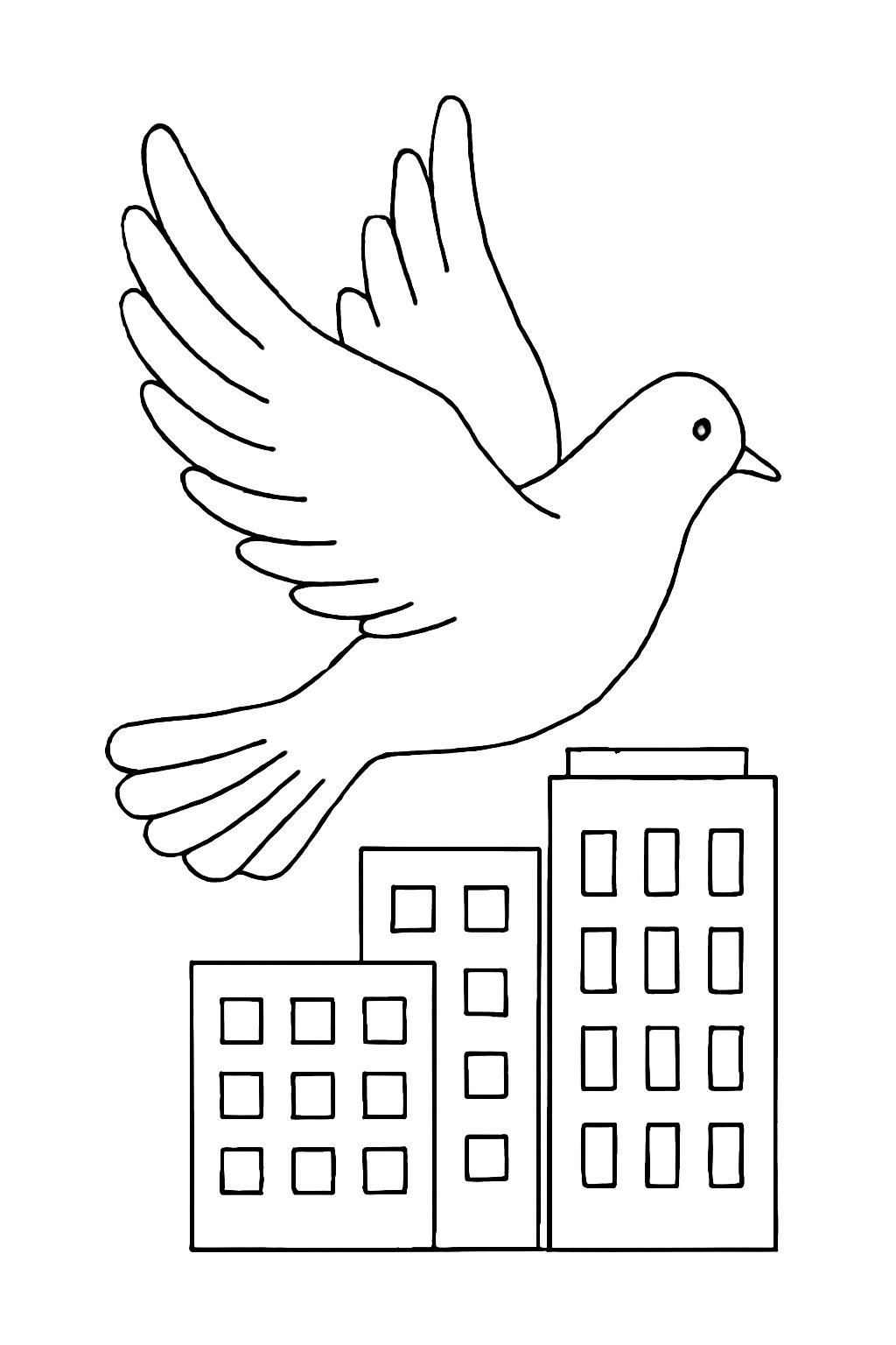 Tranh tô màu chim bồ câu cho bé 2025 – Tải PDF miễn phí
