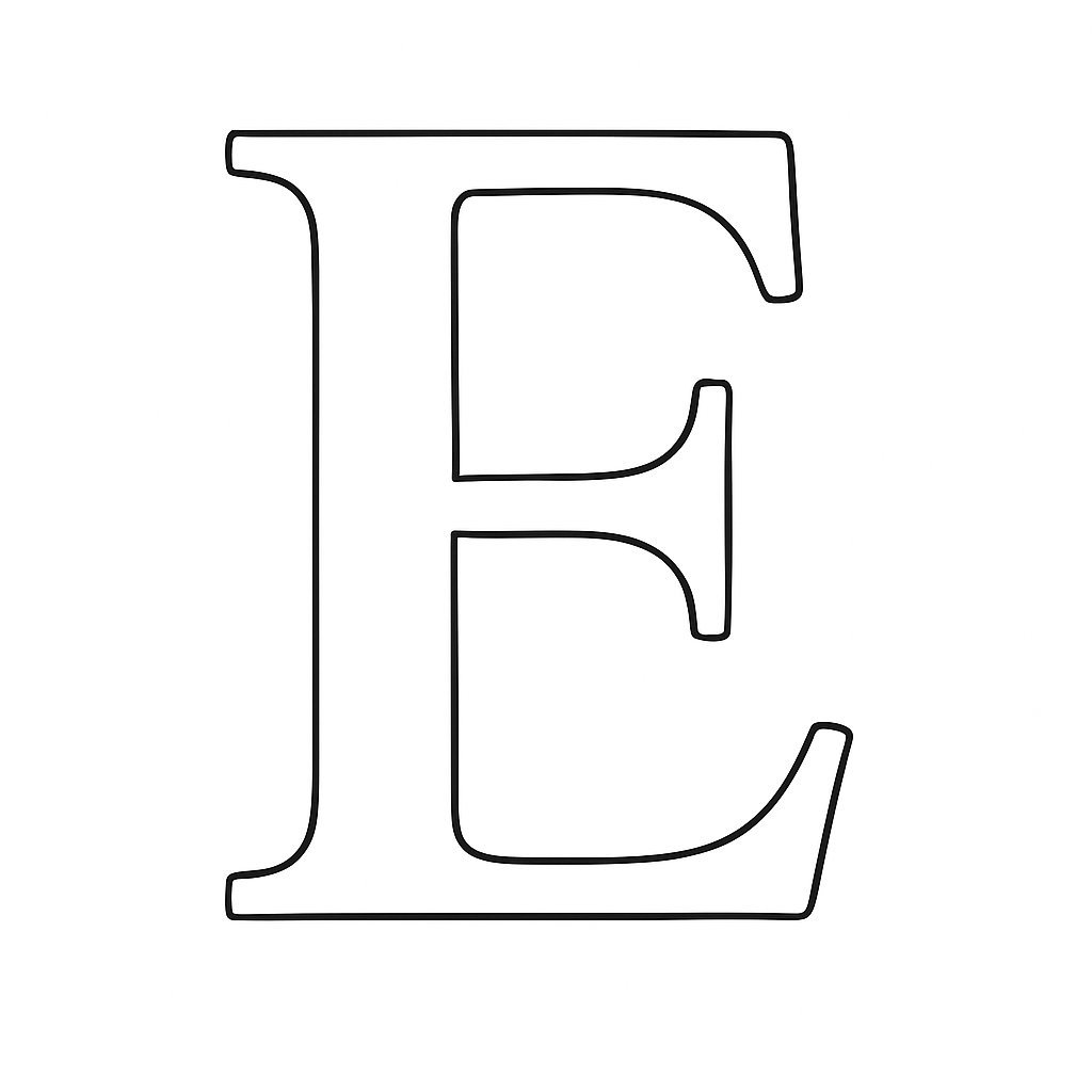 Chữ e tối giản