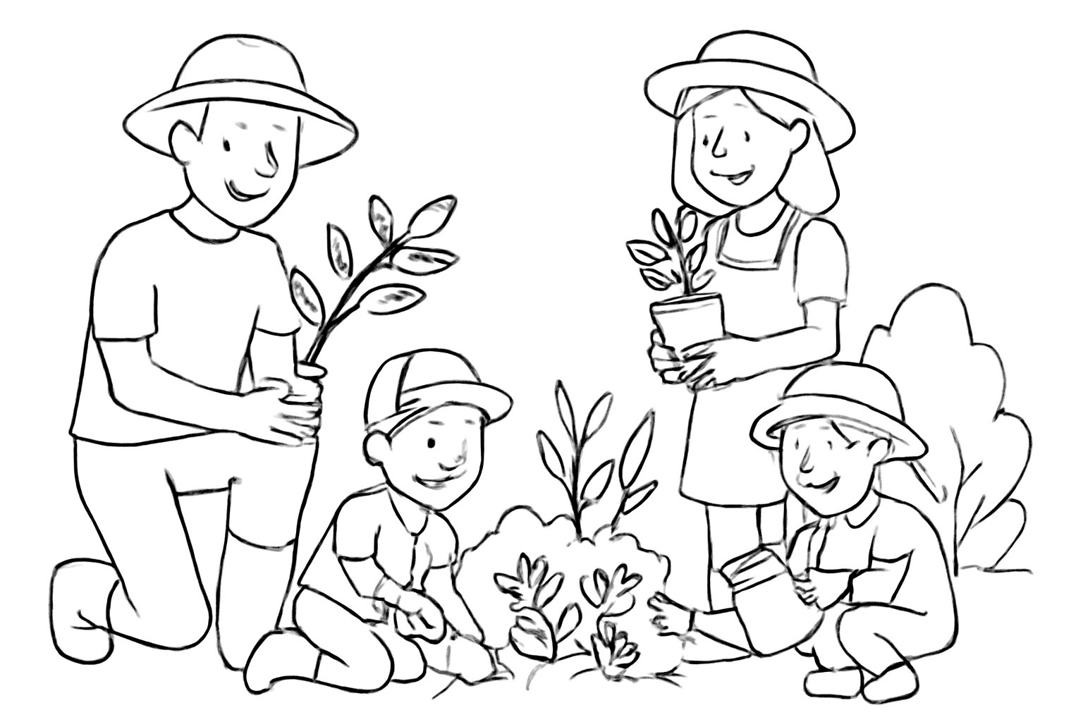 Gia đình làm vườn