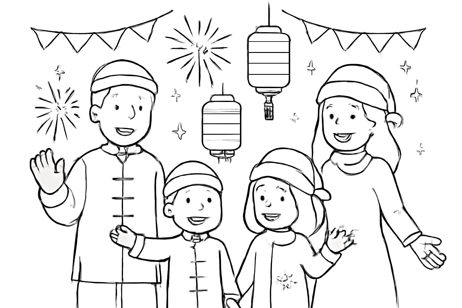 Gia đình vào ngày lễ hội