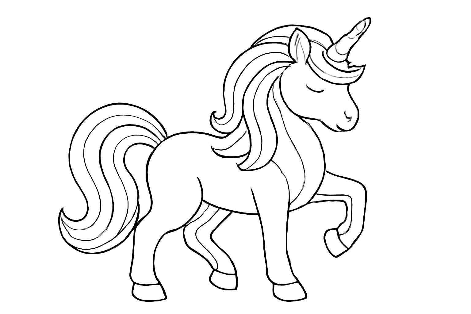 Kỳ lân tô màu 2025 - Tranh tô màu kỳ lân cho bé