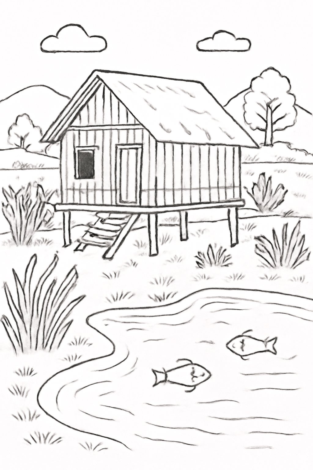 Nhà sàn đồng quê