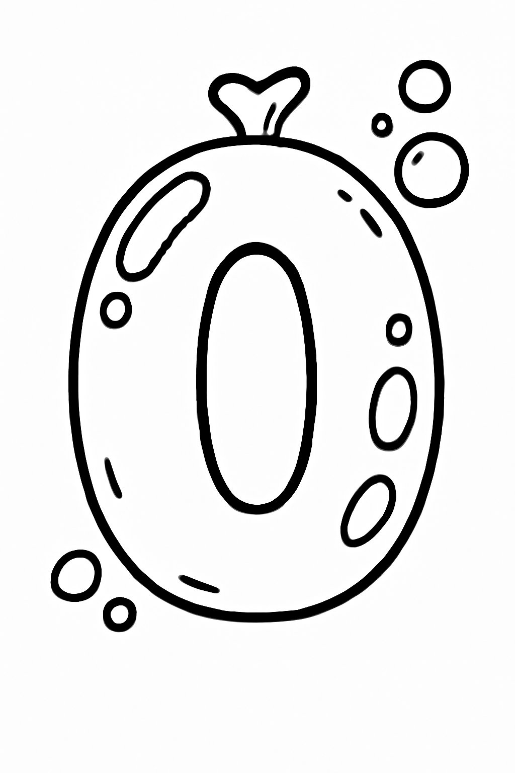 Số 0 bong bóng nước