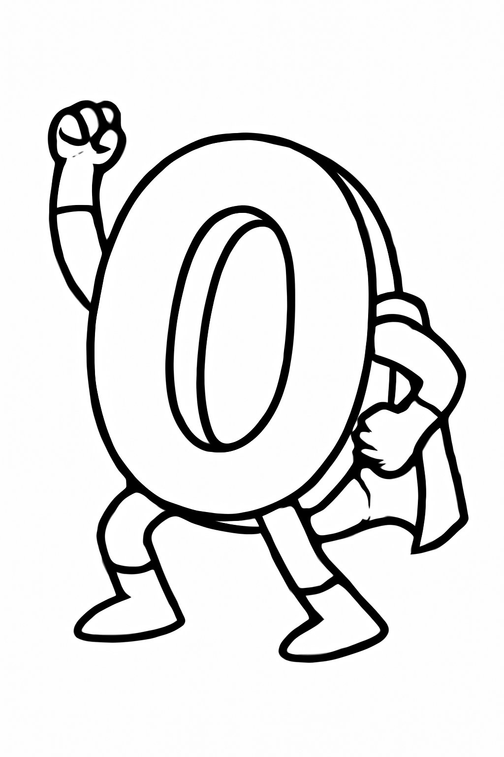 Tô màu số 0 cho bé 2025 - Hình tô màu PDF