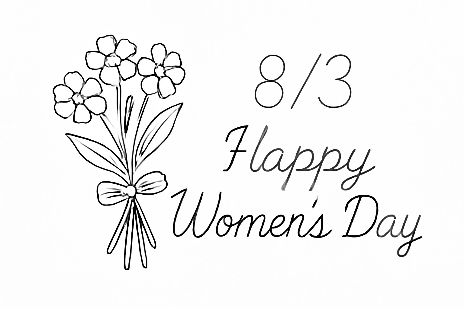 Thiệp 8/3 tối giản