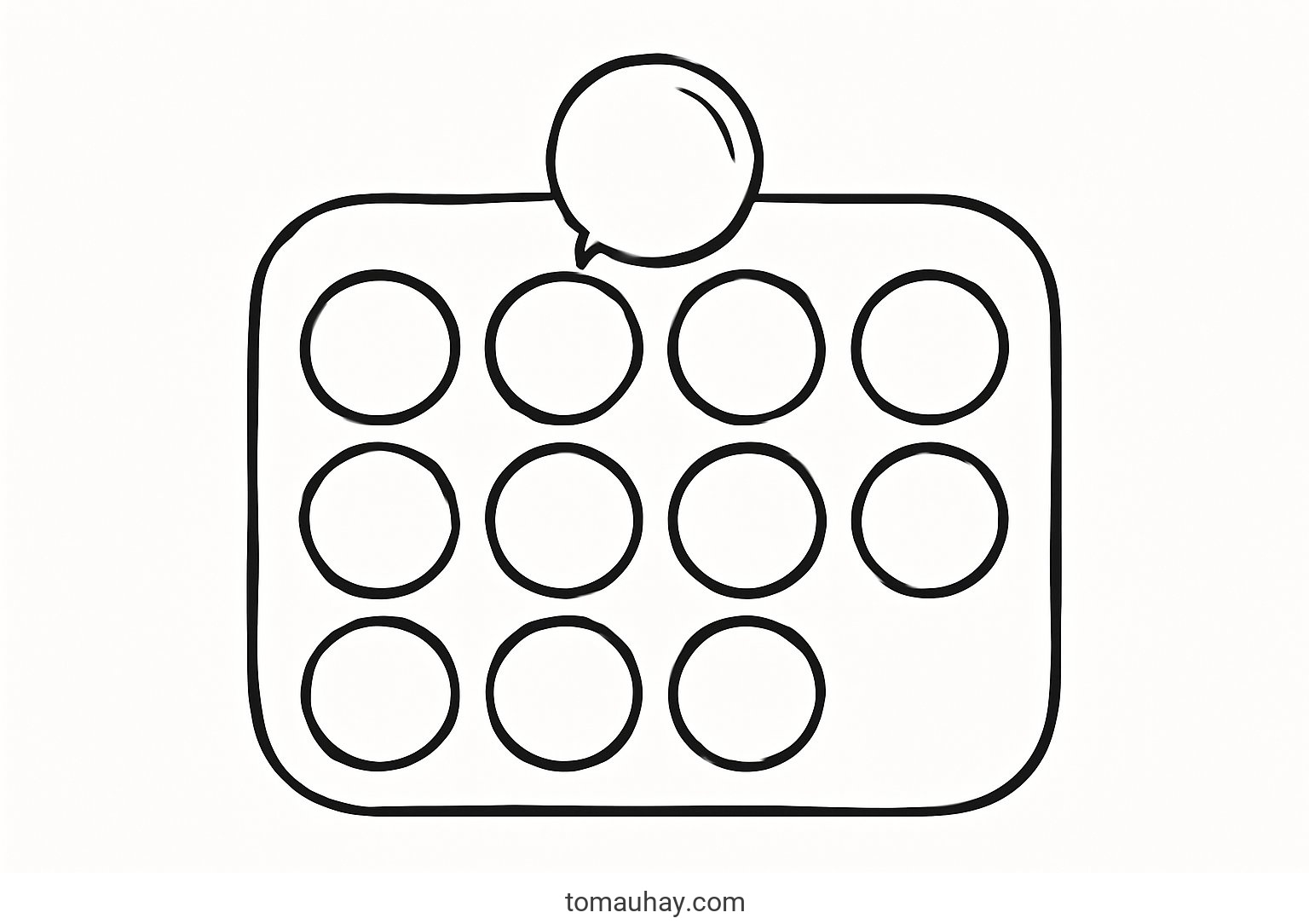 Tô màu thời khóa biểu cho bé 2026 - Hình PDF - Thời khóa biểu bong bóng