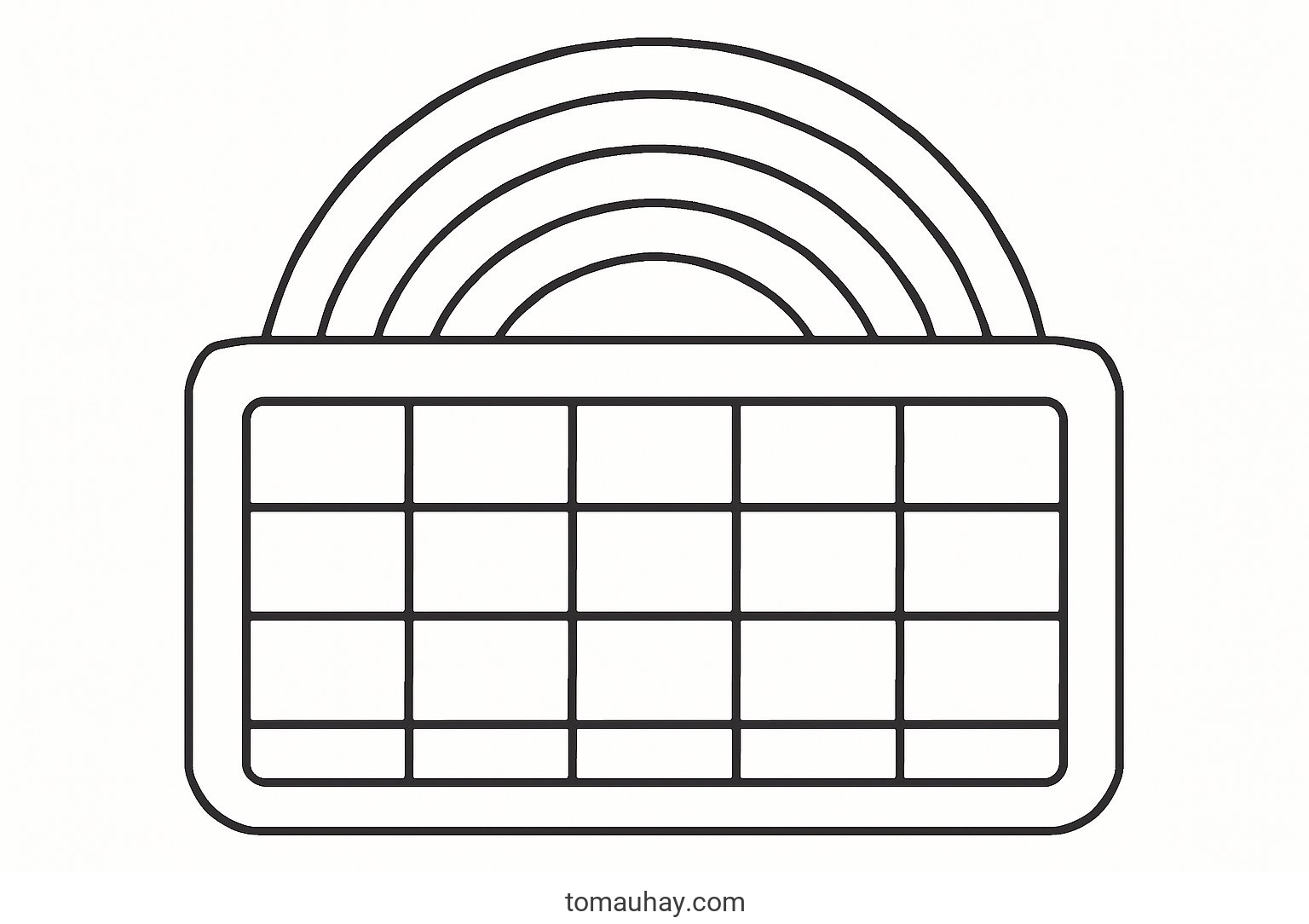 Tô màu thời khóa biểu cho bé 2026 - Hình PDF - Thời khóa biểu cầu vồng