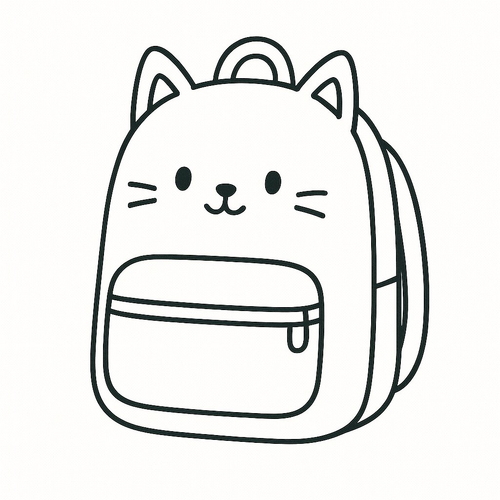 Tranh tô màu ba lô cho bé 2025 – Tải PDF miễn phí