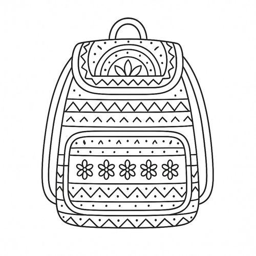 Tranh tô màu ba lô cho bé 2025 – Tải PDF miễn phí