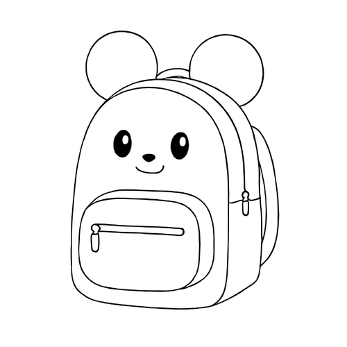 Tranh tô màu ba lô cho bé 2025 – Tải PDF miễn phí