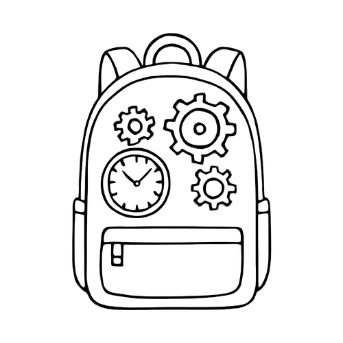 Tranh tô màu ba lô cho bé 2025 – Tải PDF miễn phí