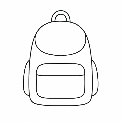 Tranh tô màu ba lô cho bé 2025 – Tải PDF miễn phí