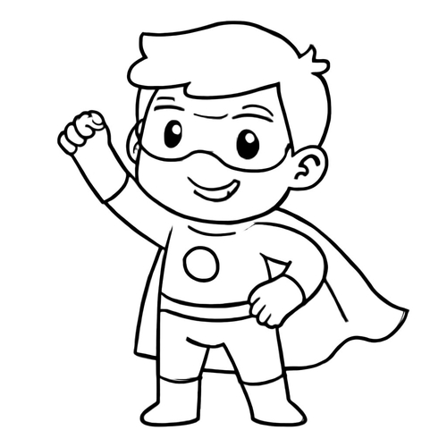 Tô màu siêu nhân anh hùng cho bé 2025 - Hình PDF