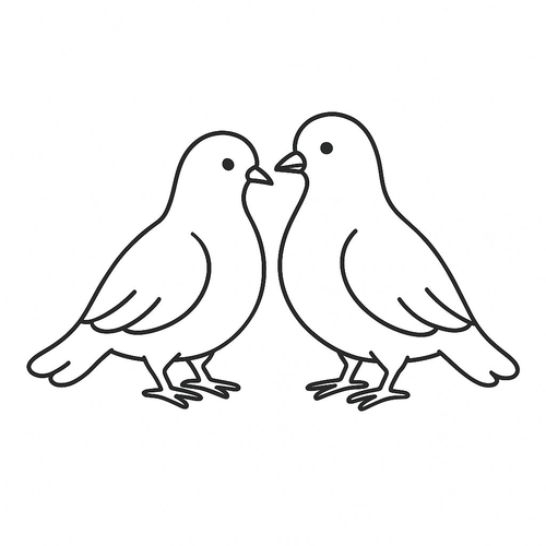 Tranh tô màu chim bồ câu cho bé 2025 – Tải PDF miễn phí
