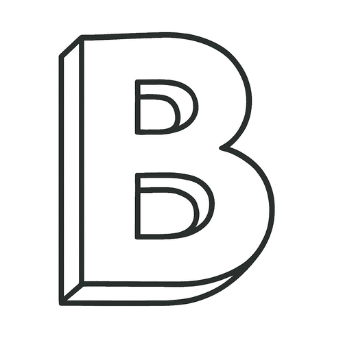 Tranh tô màu chữ b cho bé 2025 – Tải PDF miễn phí