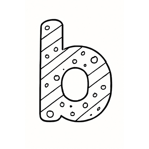 Tranh tô màu chữ b cho bé 2025 – Tải PDF miễn phí