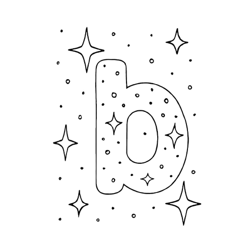 Tranh tô màu chữ b cho bé 2025 – Tải PDF miễn phí