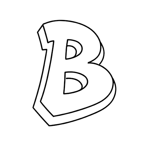 Tranh tô màu chữ b cho bé 2025 – Tải PDF miễn phí