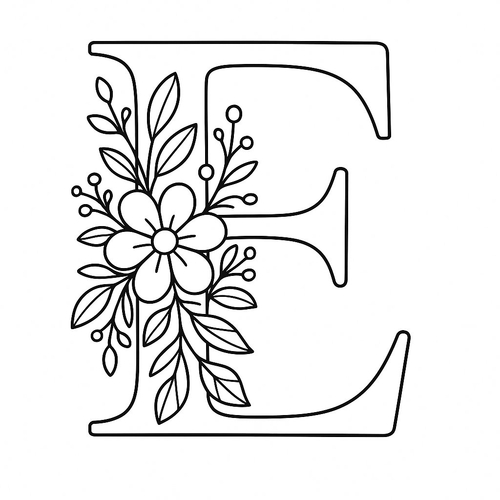 Tranh tô màu chữ e cho bé 2025 - Tải PDF miễn phí