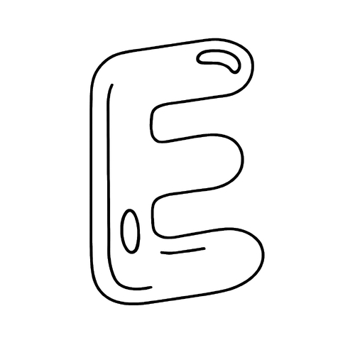 Tranh tô màu chữ e cho bé 2025 - Tải PDF miễn phí