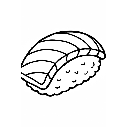 Tô màu sushi cho bé 2025 - Hình tô màu PDF