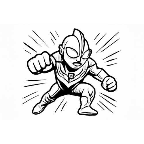 Tranh tô màu Ultraman cho bé siêu đẹp mới nhất 2025