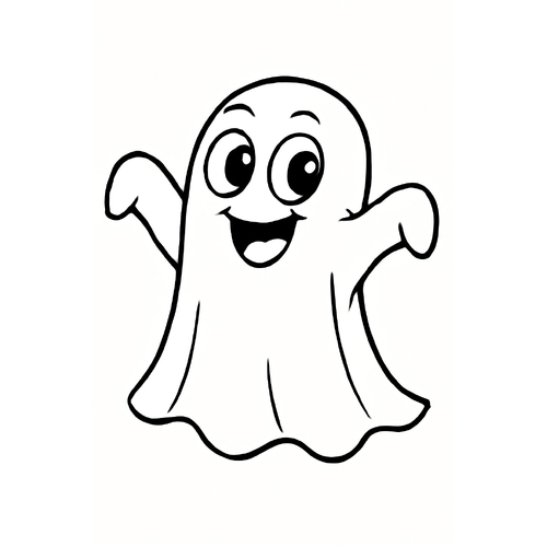 Tranh tô màu con ma Halloween cho bé 2025 – Tải PDF