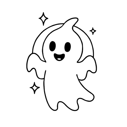 Tranh tô màu con ma Halloween cho bé 2025 – Tải PDF