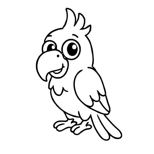 Tranh tô màu con vẹt cho bé 2025 – Tải PDF miễn phí